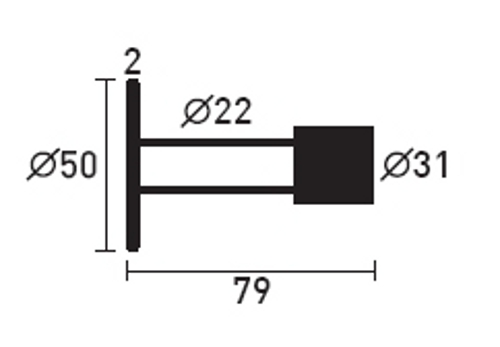 Batente limitador de porta - INOX 304